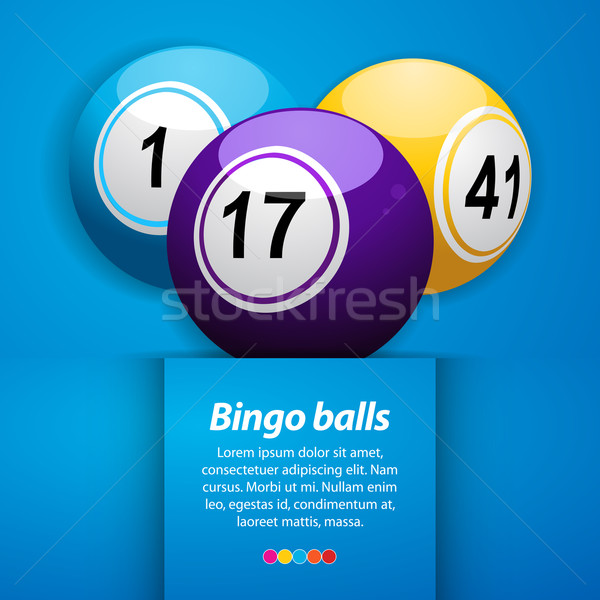 bingo balls and sample text Stock photo © elaine