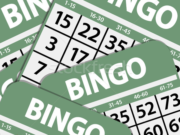 Green bingo cards background Stock photo © elaine