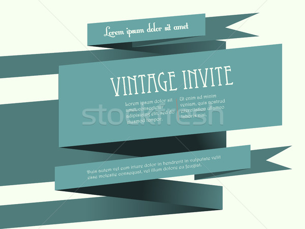 Vintage banner invite with text Stock photo © elaine