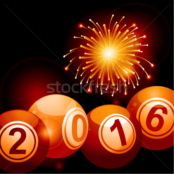 Bingo loterij 2016 vuurwerk feestelijk Stockfoto © elaine