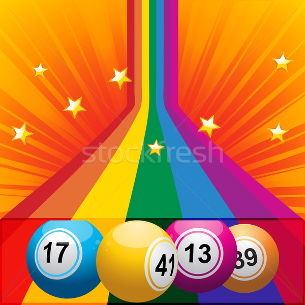 Bingo uit regenboog tunnel sterren Stockfoto © elaine
