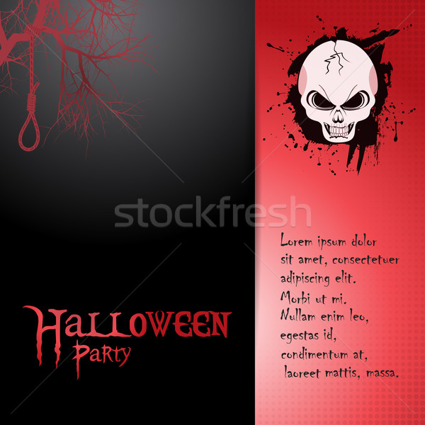 Halloween invite with skull and text Stock photo © elaine