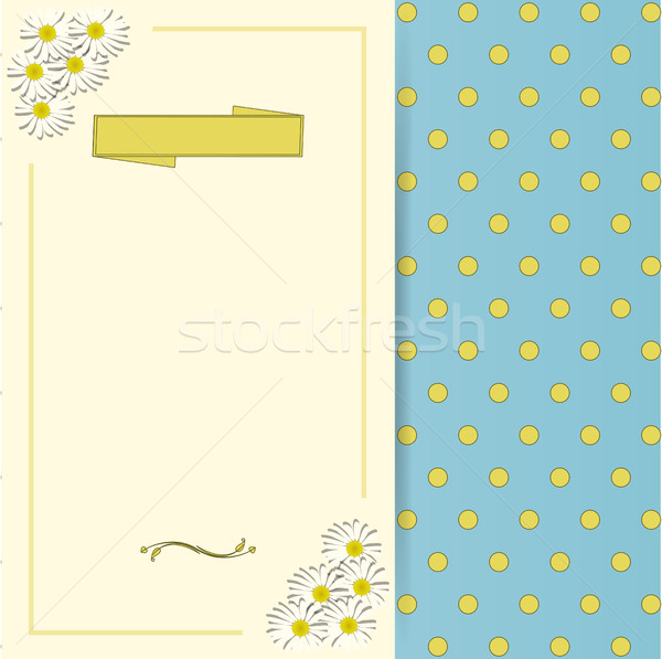 Vintage spring invite with flowers and banner Stock photo © elaine