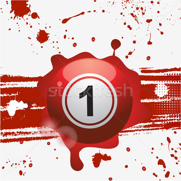 Red bingo ball over abstract grounge background Stock photo © elaine