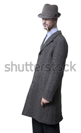 Mysteriously Smoking Mobster Stock photo © eldadcarin