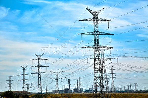 Power Lines & Phosphate Quarry Stock photo © eldadcarin