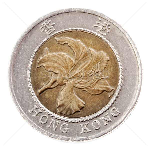 Isolated 10 Hong Kong Dollars - Heads Frontal Stock photo © eldadcarin