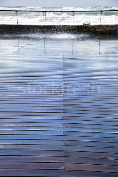 Wet Wooden Boardwalk Stock photo © eldadcarin