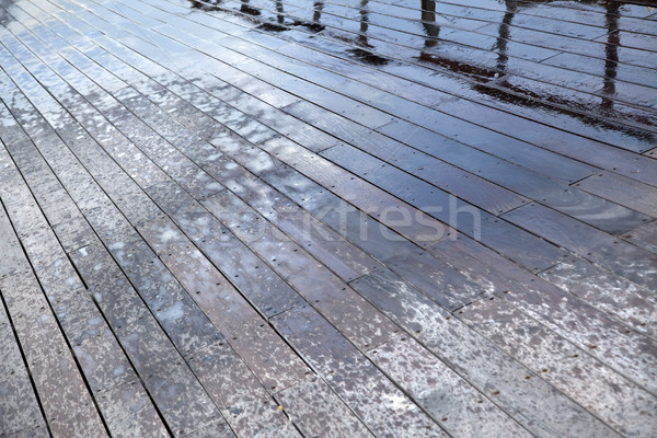 Wet Wooden Deck Stock photo © eldadcarin
