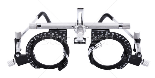 Odizolowany testowanie okulary używany biały Zdjęcia stock © eldadcarin