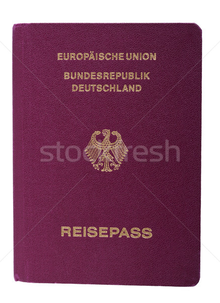 孤立した パスポート 白 紙 イーグル 印刷 ストックフォト © eldadcarin