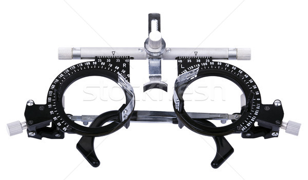Izolált látás tesztelés szemüveg használt fehér Stock fotó © eldadcarin