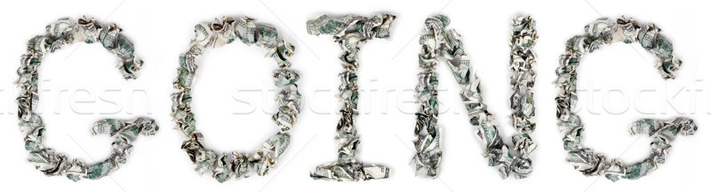 Going - Crimped 100$ Bills Stock photo © eldadcarin