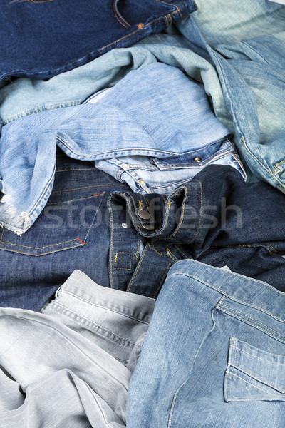 Jeans pants abstract sfondo blu Foto d'archivio © eldadcarin