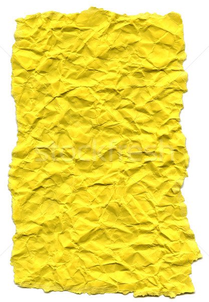Zdjęcia stock: żółty · włókno · papieru · rozdarty · tekstury · odizolowany