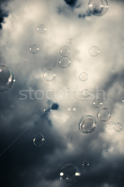 Soap Sud Bubbles & Dramatic Sky Stock photo © eldadcarin