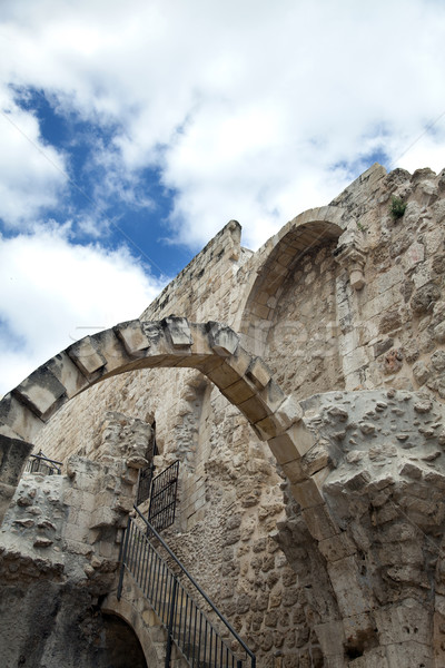 Edad Jerusalén ruinas antigua trimestre ciudad vieja de jerusalén Foto stock © eldadcarin
