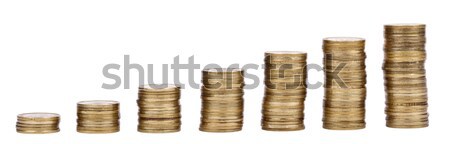 Growing Stacks of Golden Coins Stock photo © eldadcarin