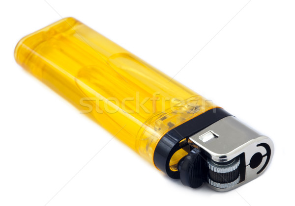 Galben bricheta simplu izolat alb plastic Imagine de stoc © eldadcarin