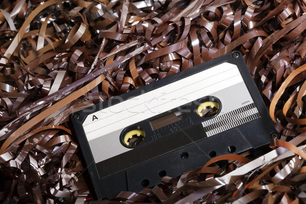 Blank Recordable Audio Cassette on Magnetic Tape Stock photo © eldadcarin