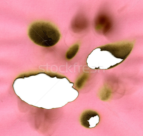 Pink Fiber Paper - Burn Holes Stock photo © eldadcarin