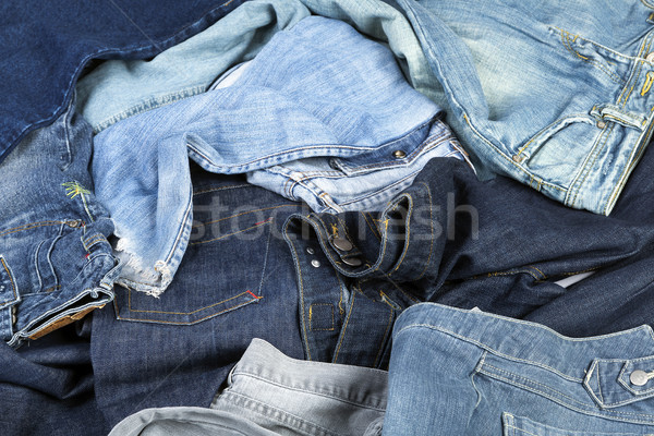 Jeans pants abstract sfondo blu Foto d'archivio © eldadcarin