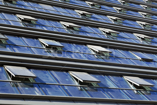 Abstract Windows gebouwen gordijn Stockfoto © eldadcarin