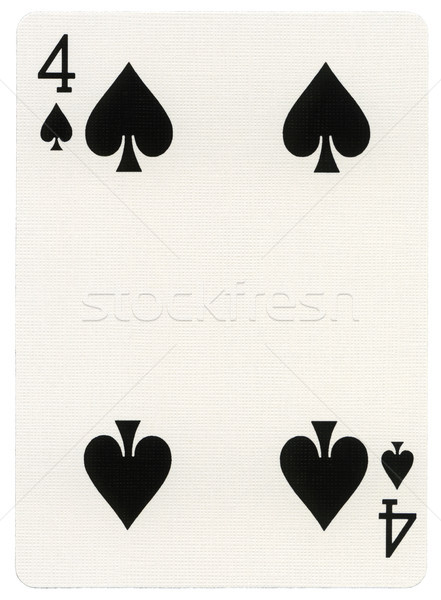 Playing Card - Four of Spades Stock photo © eldadcarin