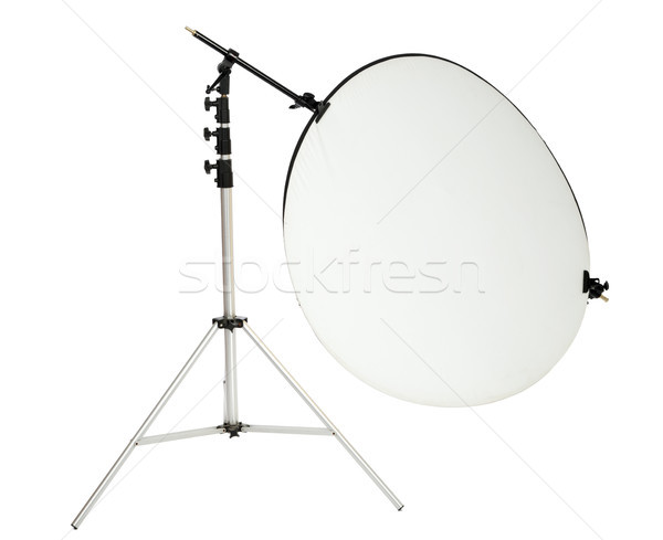 Isolated Round Studio Photography Reflector and Stand Stock photo © eldadcarin