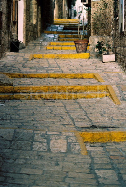 Vecchio pedonale percorso passi strada Foto d'archivio © eldadcarin