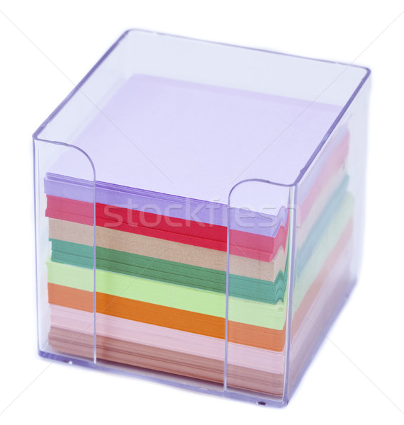 Stock photo: Paper Note Stack in a Case