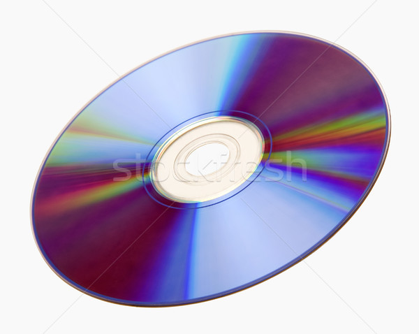 Isolato compact disc cd bianco dati plastica Foto d'archivio © eldadcarin