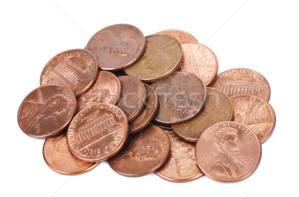 Isolated Pile of Pennies Stock photo © eldadcarin