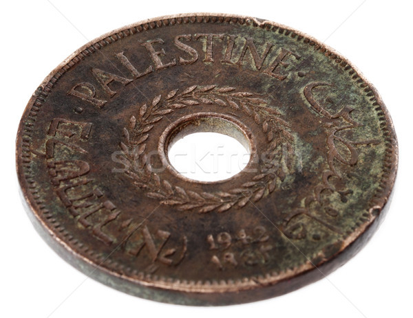 Vintage Palestine 20 Mils - Tails High Angle Stock photo © eldadcarin