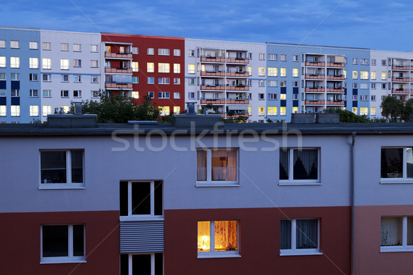Berlin bloków zmierzch późno Niemcy Zdjęcia stock © eldadcarin