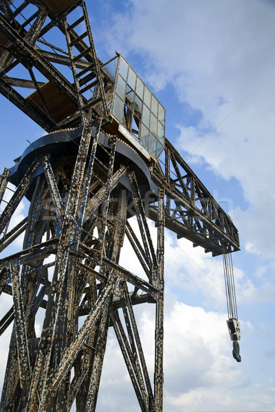 Vintage Harbour Crane Stock photo © eldadcarin