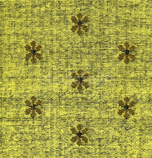 Cotton Fabric Texture -Yellow with Khaki Patterns XXXXL Stock photo © eldadcarin