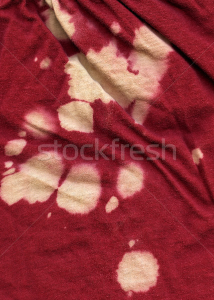 Baumwolle Stoff Textur rot Bleichmittel Flecken Stock foto © eldadcarin