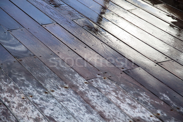 Wet Wooden Deck Stock photo © eldadcarin
