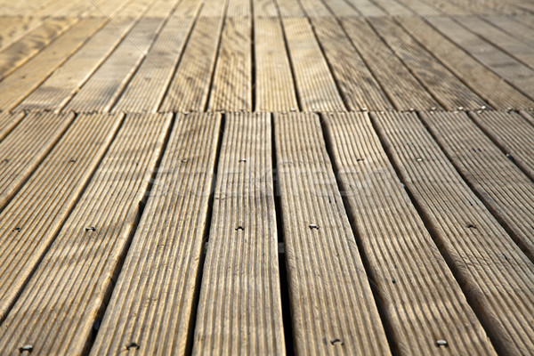 減少 木 甲板 地板 陽光 木 商業照片 © eldadcarin