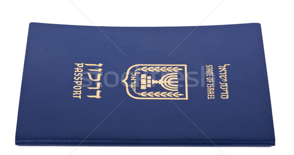 Yalıtılmış İsrailli pasaport beyaz kâğıt baskı Stok fotoğraf © eldadcarin