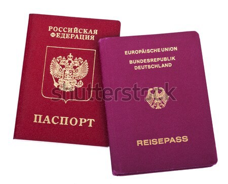 Obywatelstwo amerykański rosyjski odizolowany biały USA Zdjęcia stock © eldadcarin