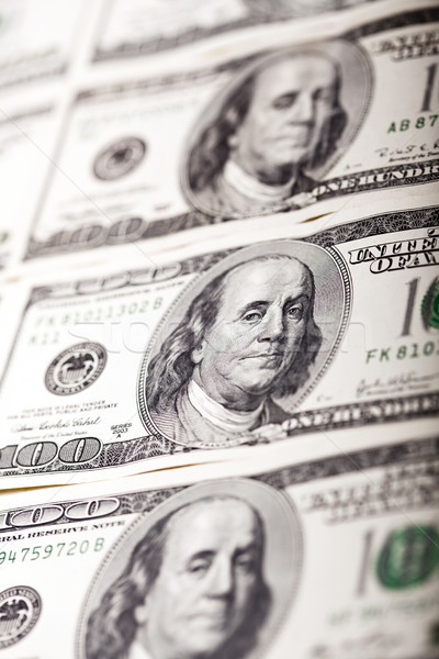 Benjamin Franklin 100 Dollar Bill Portrait Stock photo © eldadcarin
