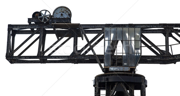 Stock photo: Isolated Vintage Harbour Crane