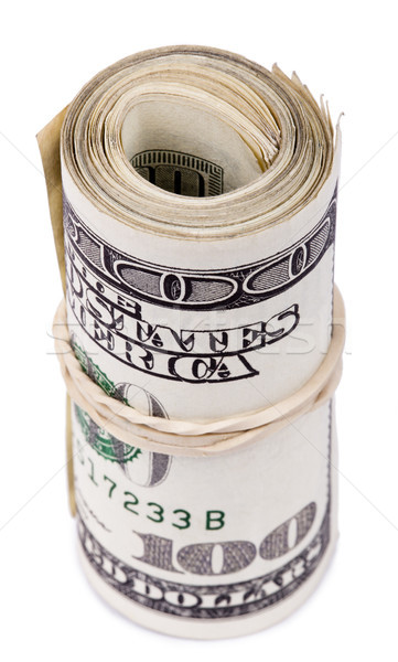 Rulo 100 amerikan dolar Stok fotoğraf © eldadcarin