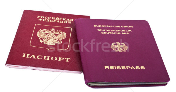 Podwoić obywatelstwo rosyjski USA odizolowany biały Zdjęcia stock © eldadcarin