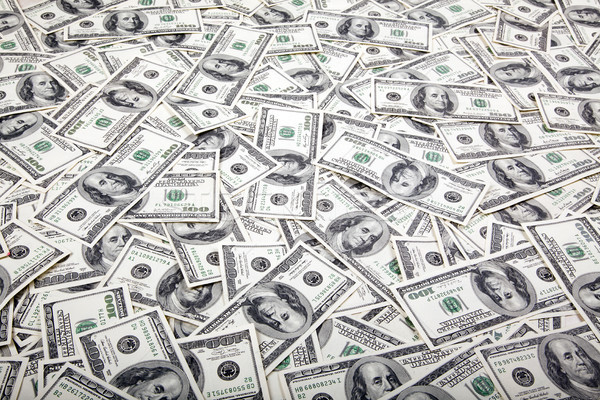 Stock photo: One Hundred Dollar Bills Background - Mess
