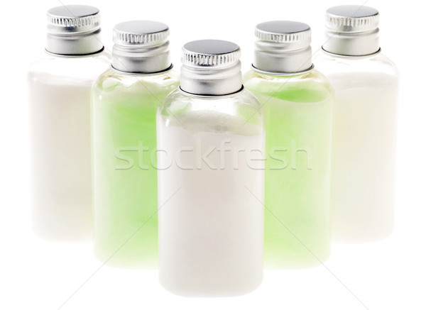 Isolated Green & White Lotion Bottles Stock photo © eldadcarin