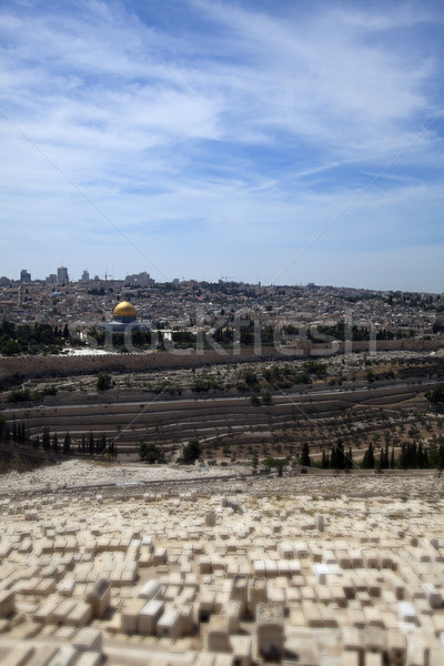 Dome of the Rock & Jewish Cemetary Stock photo © eldadcarin