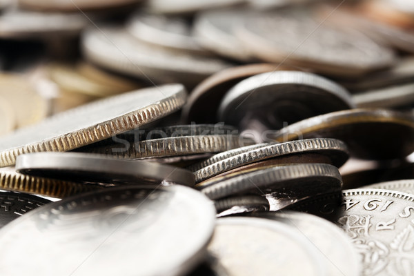 Monedas macro tiro grande cantidad irreconocible Foto stock © eldadcarin
